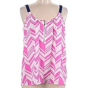 Macbeth Collection by Margaret Josephs Pink and White Tank Top